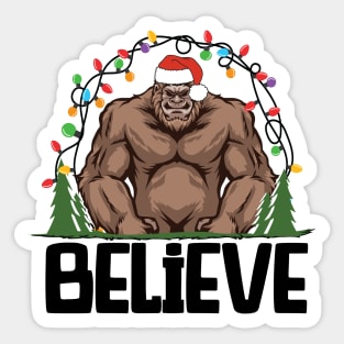 Bigfoot Christmas Sticker